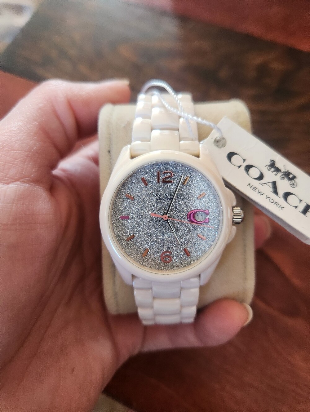 NWOB Super Cute! Soft Pink 36mm Women's Coach Watch